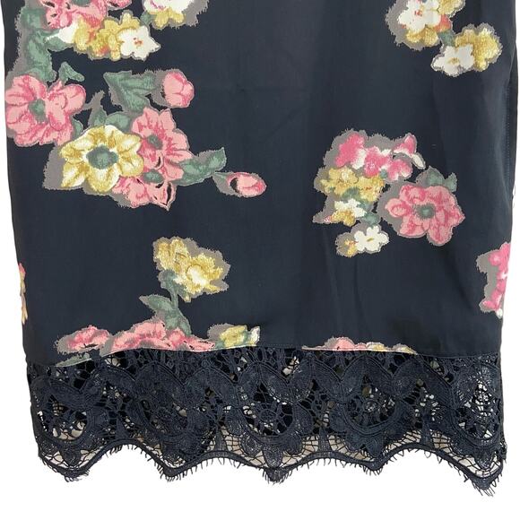 Voom by Joy Han Slip Dress Women’s XS Black Floral Lace Romantic Dark Date NWT - Picture 3 of 11
